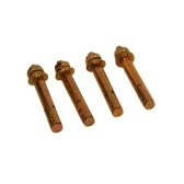 Vue des fixations du support digicode pour barrière levante