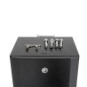 Vue des fixations de la barrière levante automatique