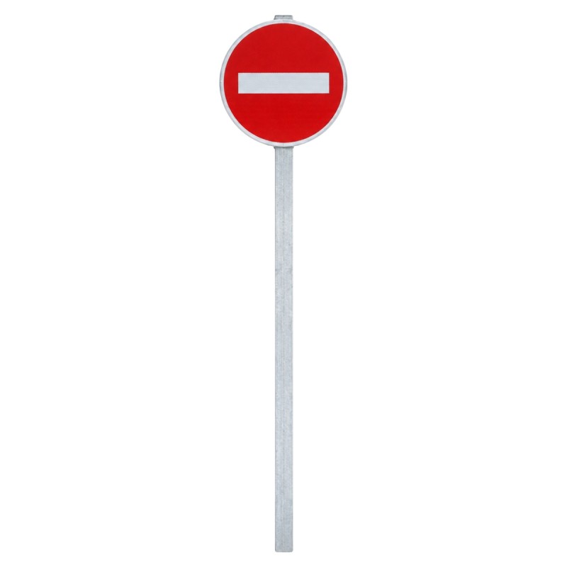 Vue générale du kit de panneau de Sens interdit B1 diam. 650 mm