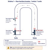 Configuration 1 de la barrière levante à LED Lisse 6m