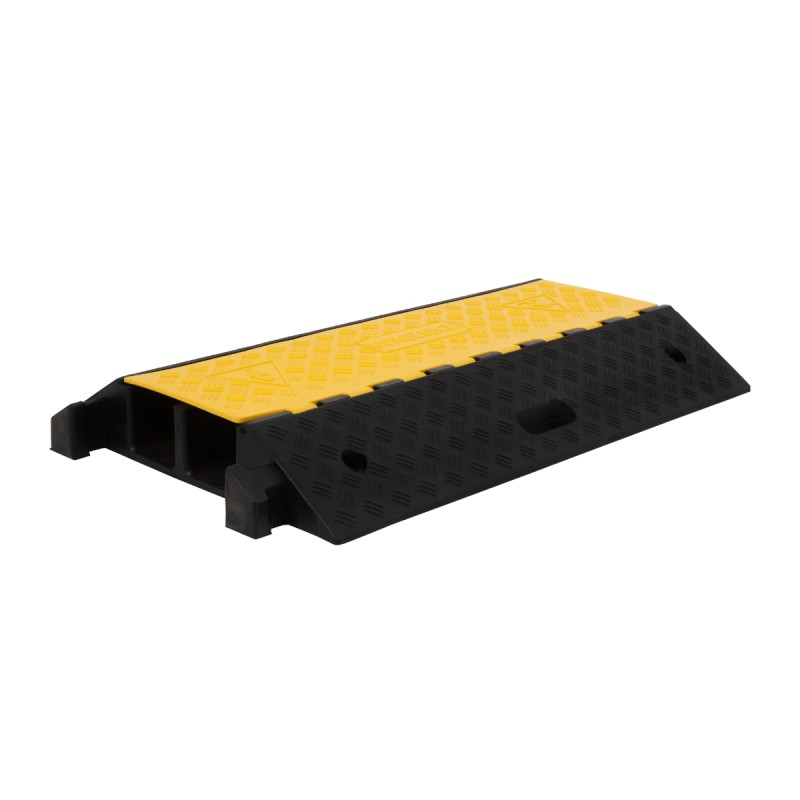 Vue de 3/4 du Passe câble routier 2 canaux diam. 90 mm