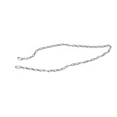 Vue générale de la chaine de métal en acier galvanisé long. 3m