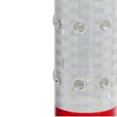 Vue des LED du poteau de parking rouge et blanc à LED