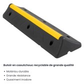 zoom sur le matériau de la butée de parking pour camion