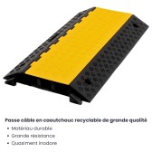 zoom sur le matériau du passe câble routier 3 canaux