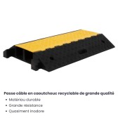 zoom sur le matériau du passe câble routier 2 canaux diamètre 90 mm